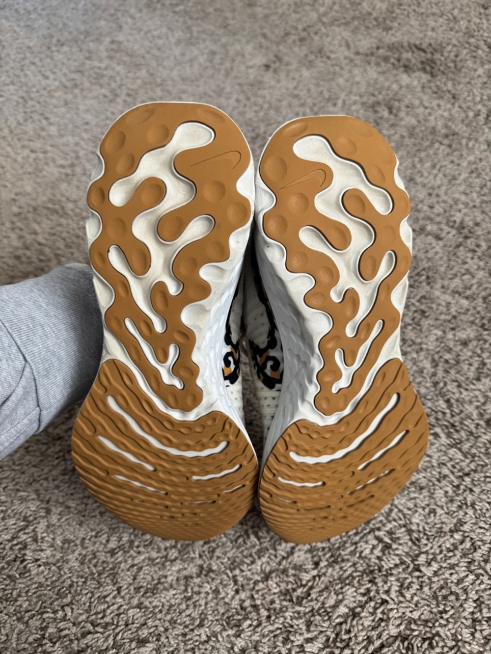 Nike Women's White Sneakers with Leopard-Print Swoosh - Picture 5 of 5
